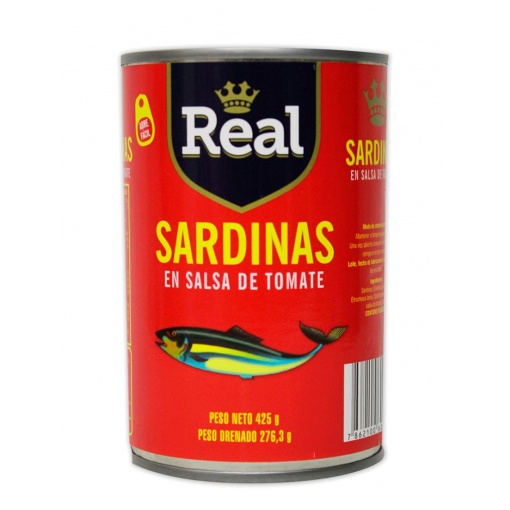 Sardina REAL en Salsa de Tomate 24 x 425 gr